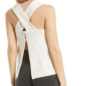 Madewell Ottoman Jacquard Cross-Back Tank Top